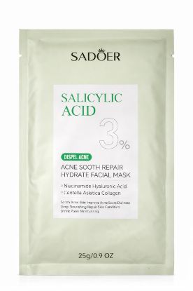 Imagen de Mascarilla facial antiacné con ácido salicílico 3 % Sadoer (25 g)